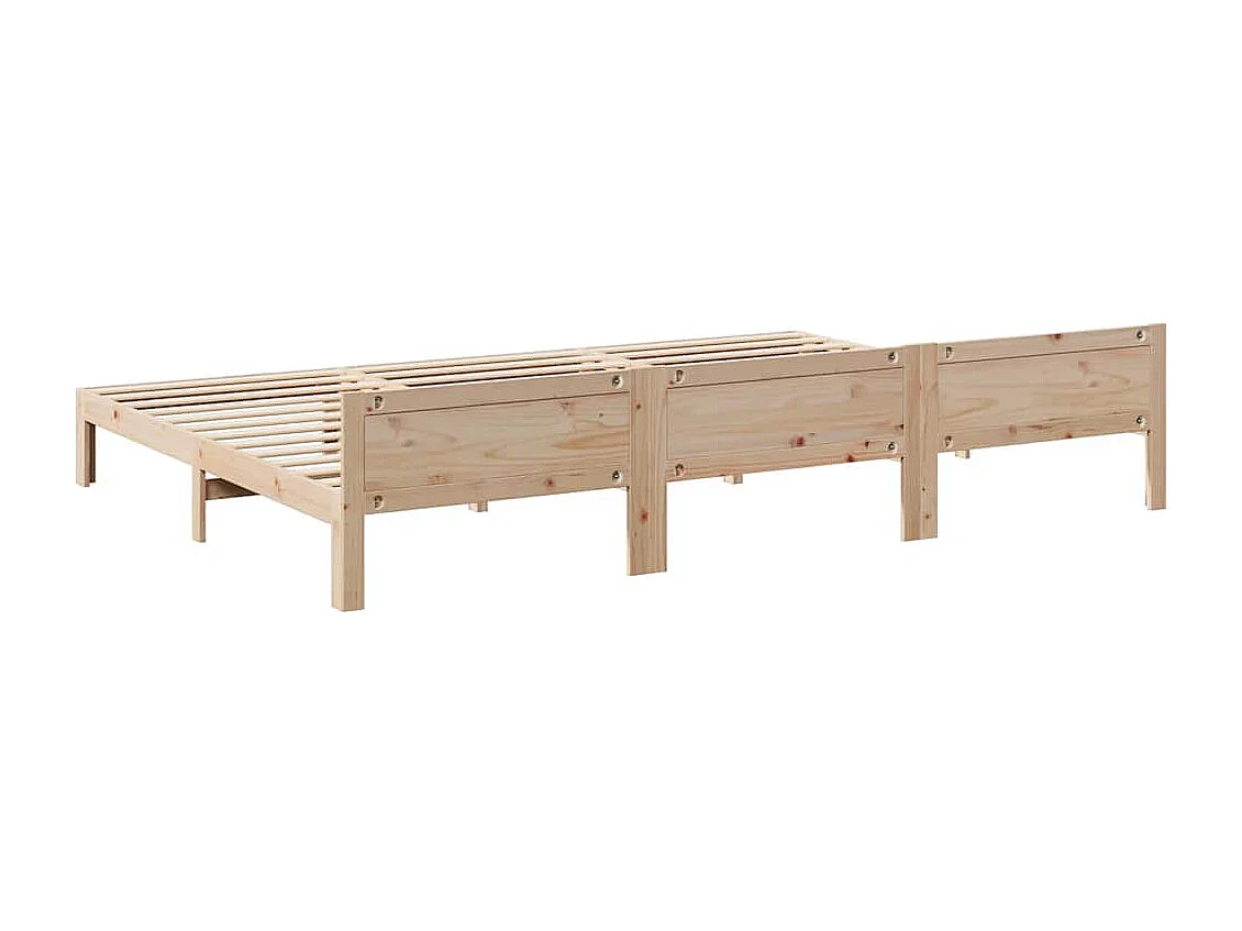 Cadre de lit familial sans matelas 240x200cm bois massif de pin