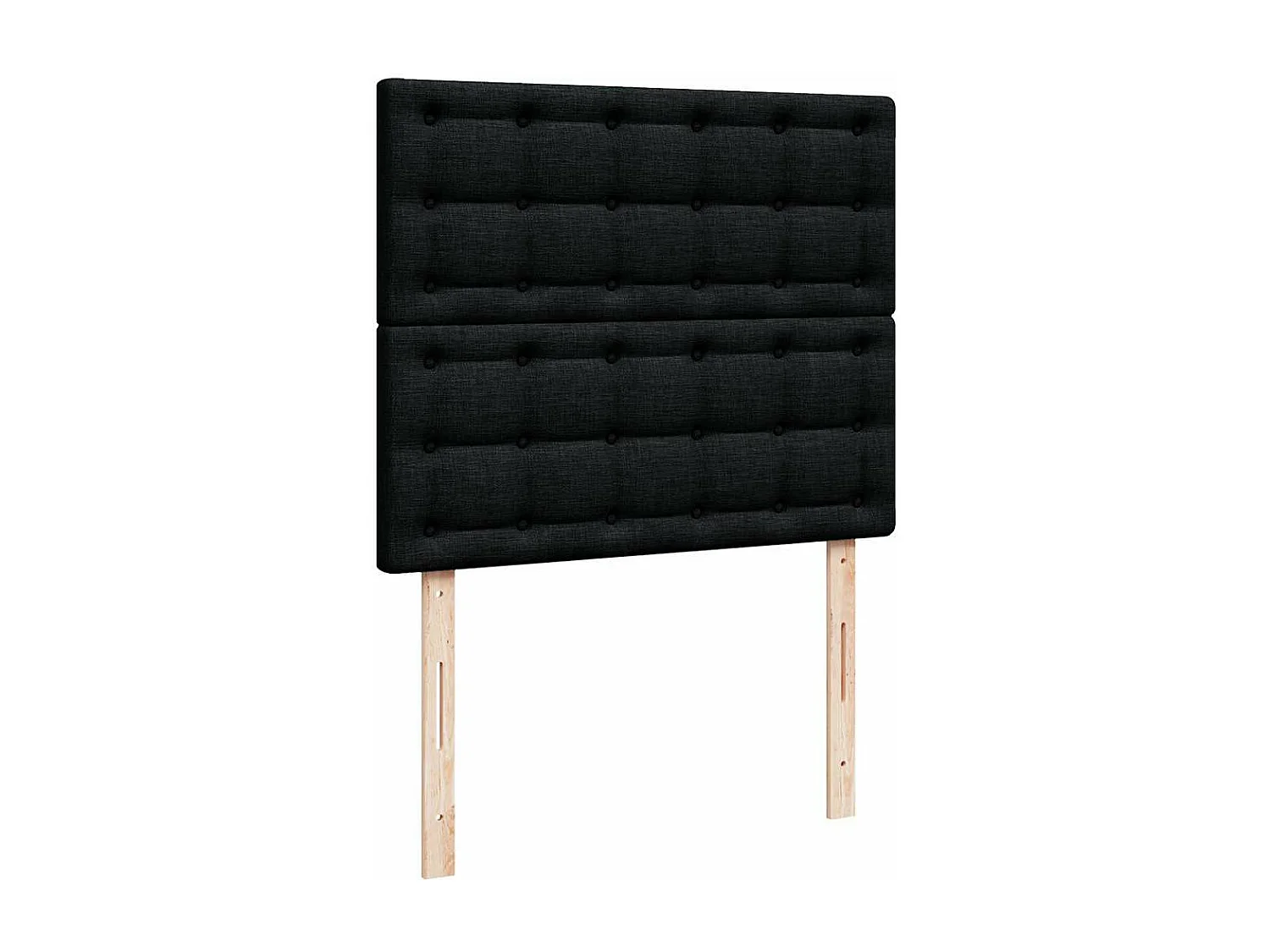 Cadre de lit ottoman avec matelas noir 120x190 cm tissu