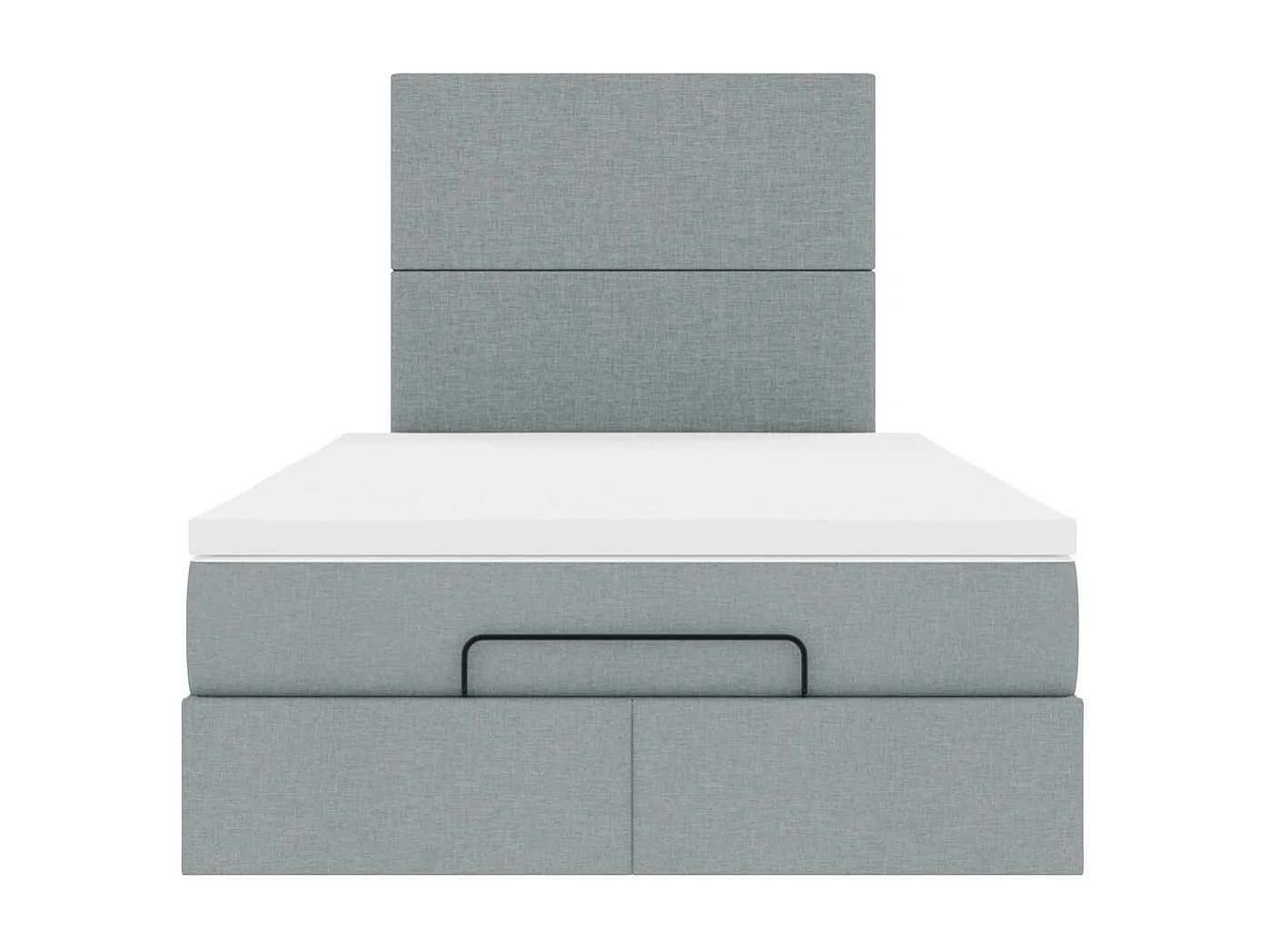 Ottoman bed met matras 120x200cm stof lichtgrijs