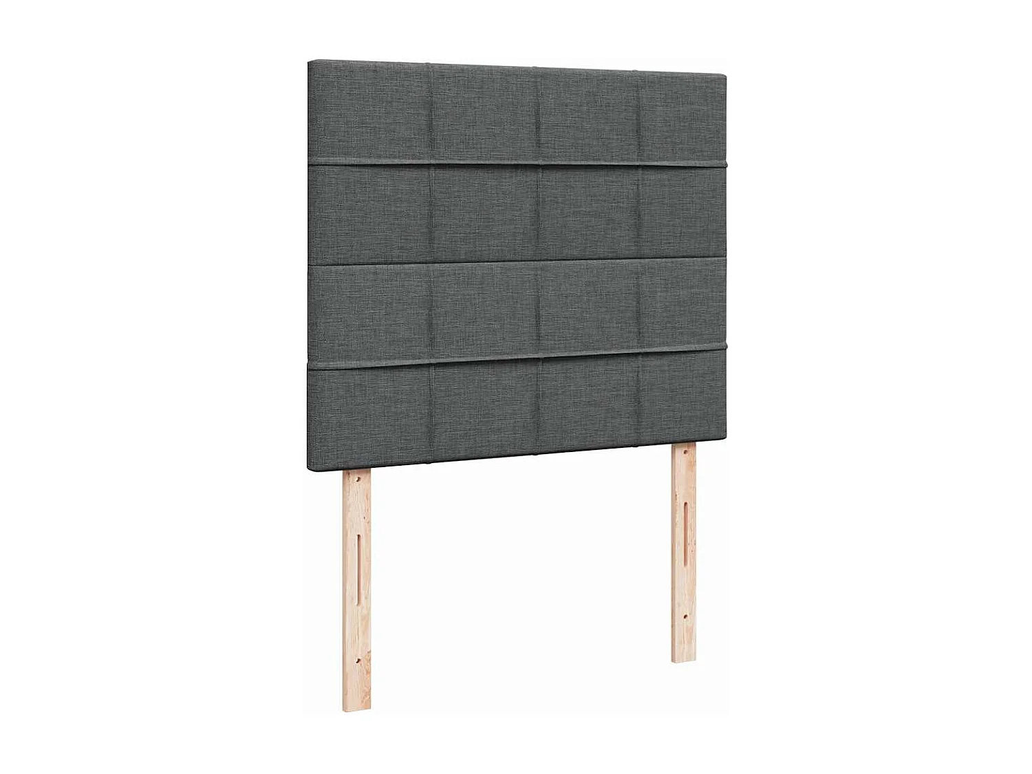 Cadre de lit ottoman avec matelas gris foncé 120x190 cm tissu