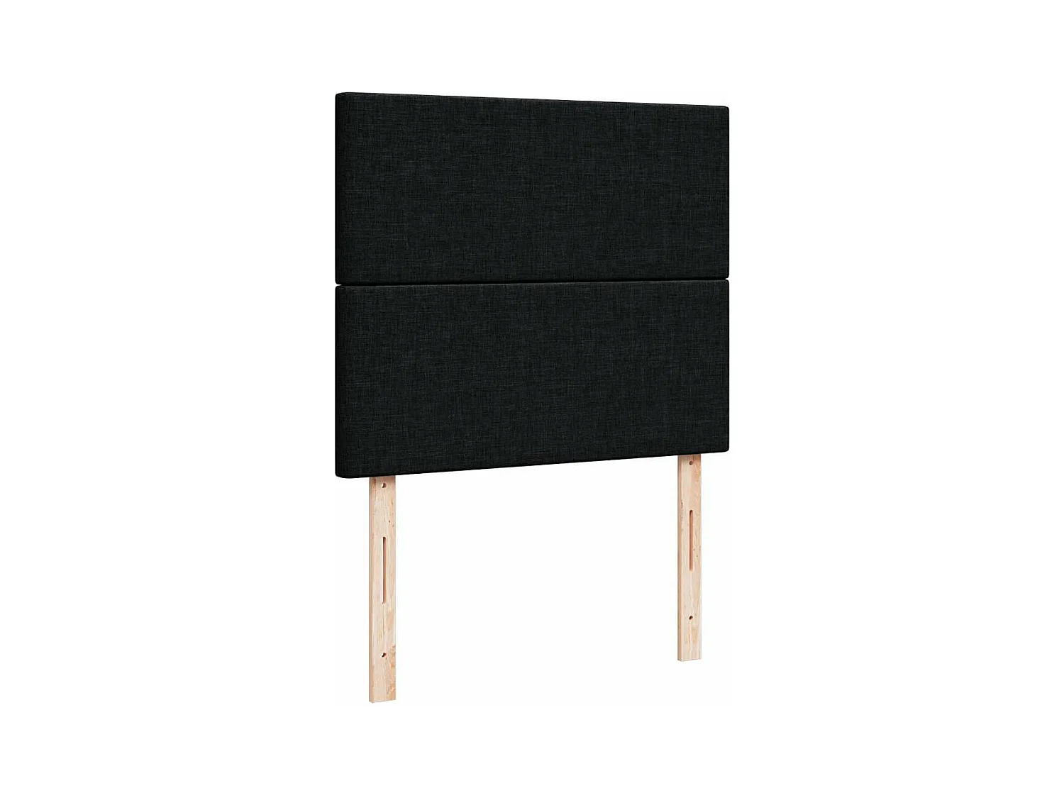 Cadre de lit ottoman avec matelas noir 120x190 cm tissu