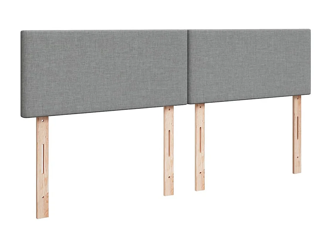 Lit ottoman avec matelas gris clair 160x200 cm tissu