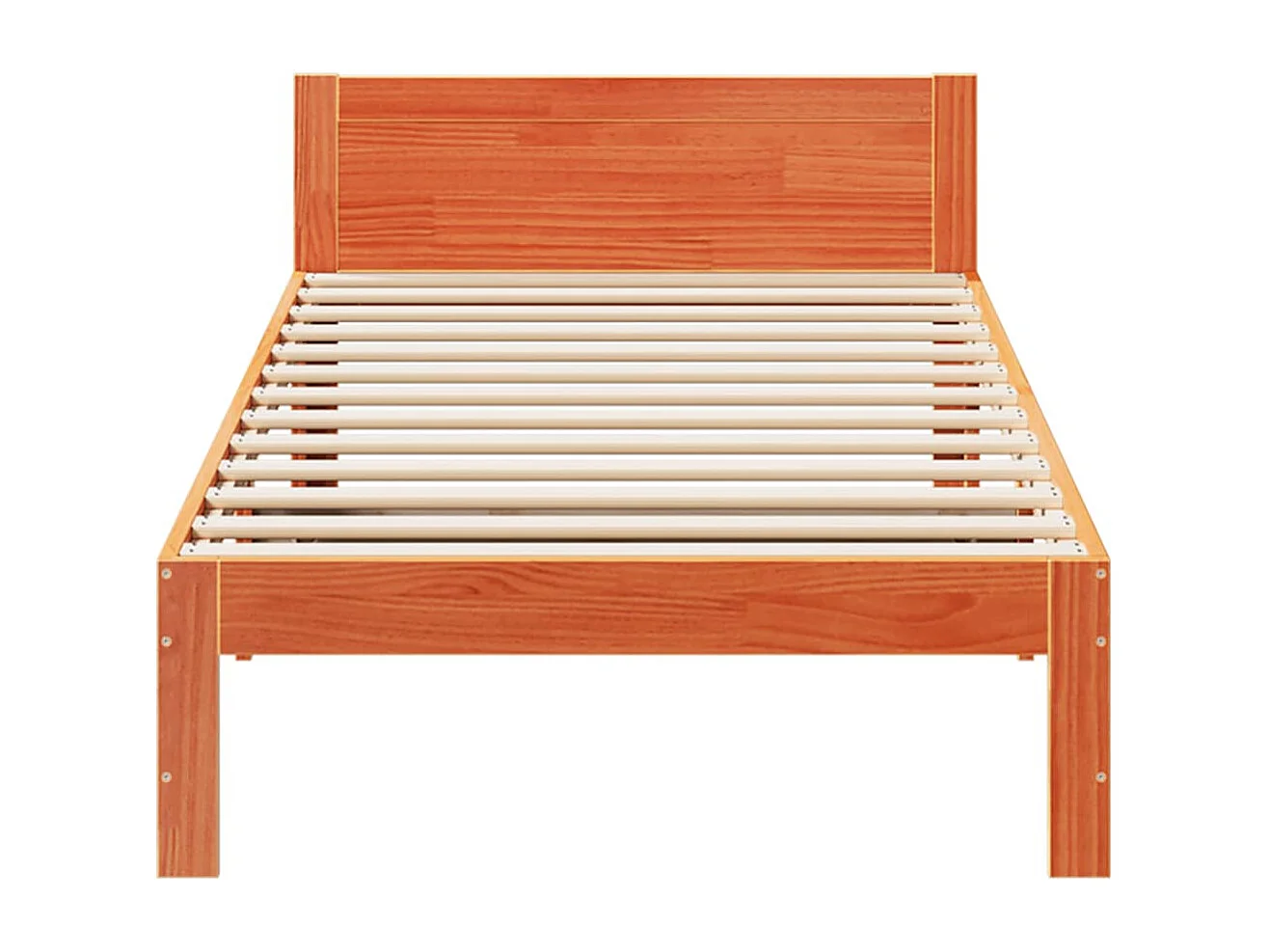 Cadre de lit sans matelas cire marron 80x200 cm bois pin massif