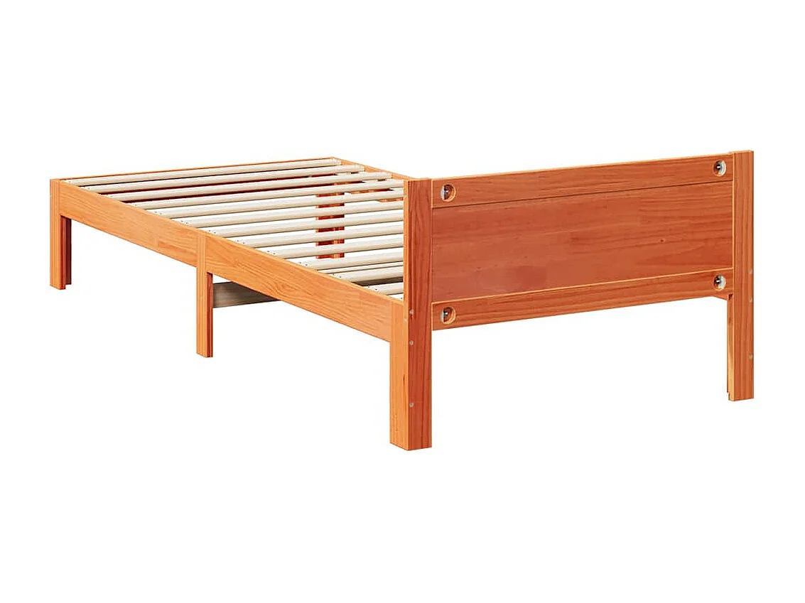 Cadre de lit sans matelas cire marron 80x200 cm bois pin massif
