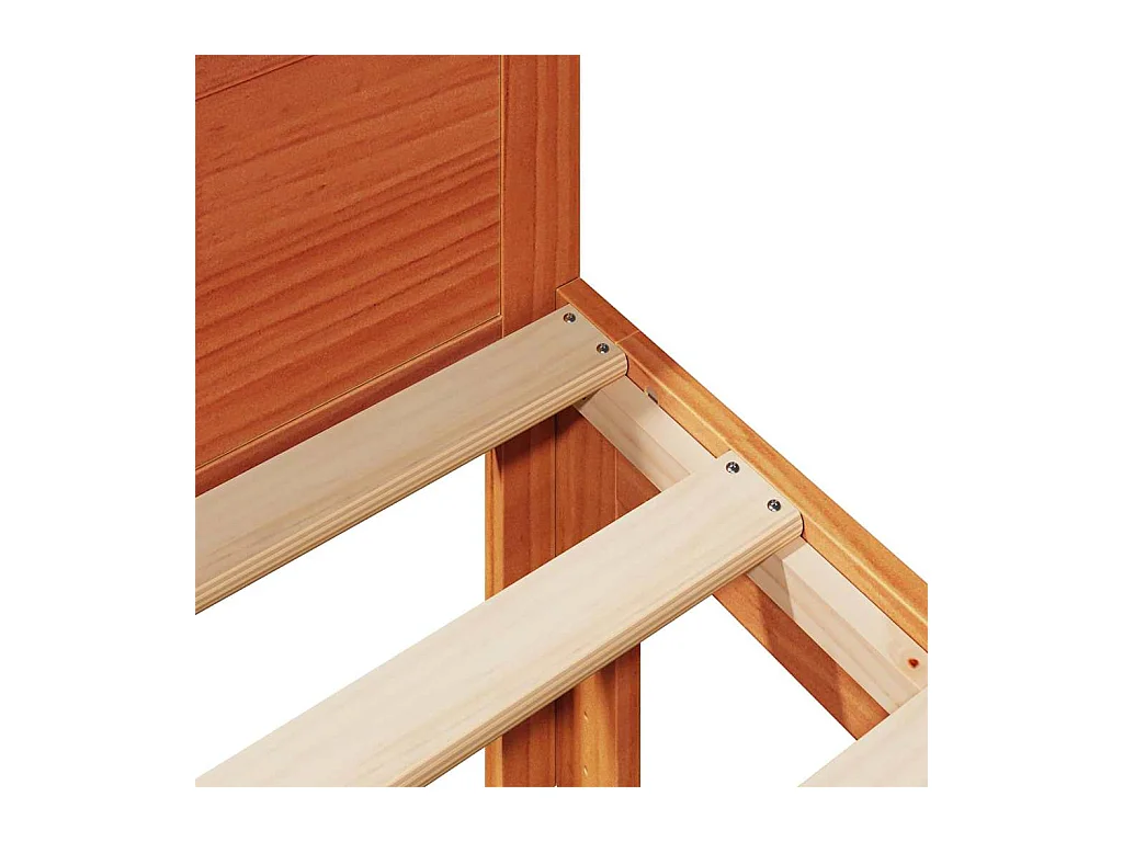 Cadre de lit sans matelas cire marron 80x200 cm bois pin massif