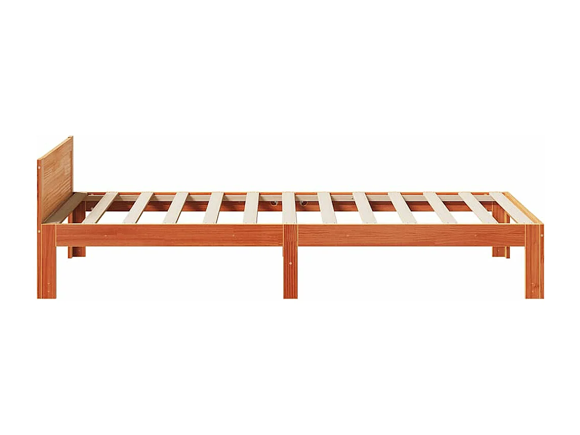 Cadre de lit sans matelas cire marron 80x200 cm bois pin massif