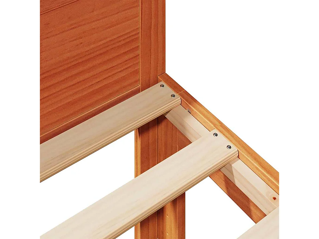 Cadre de lit sans matelas cire marron 80x200 cm bois pin massif