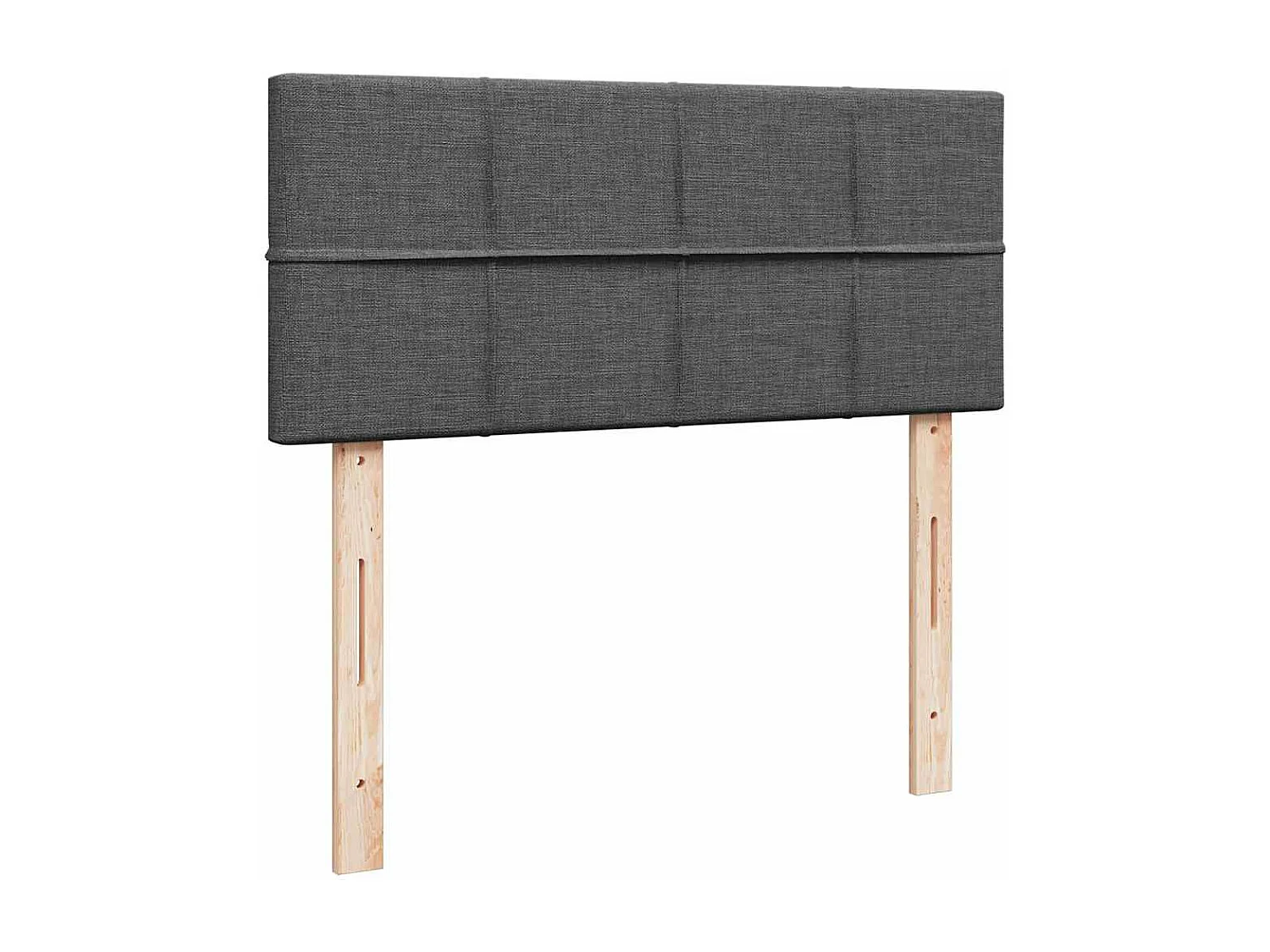 Lit ottoman avec matelas gris foncé 120x190 cm tissu