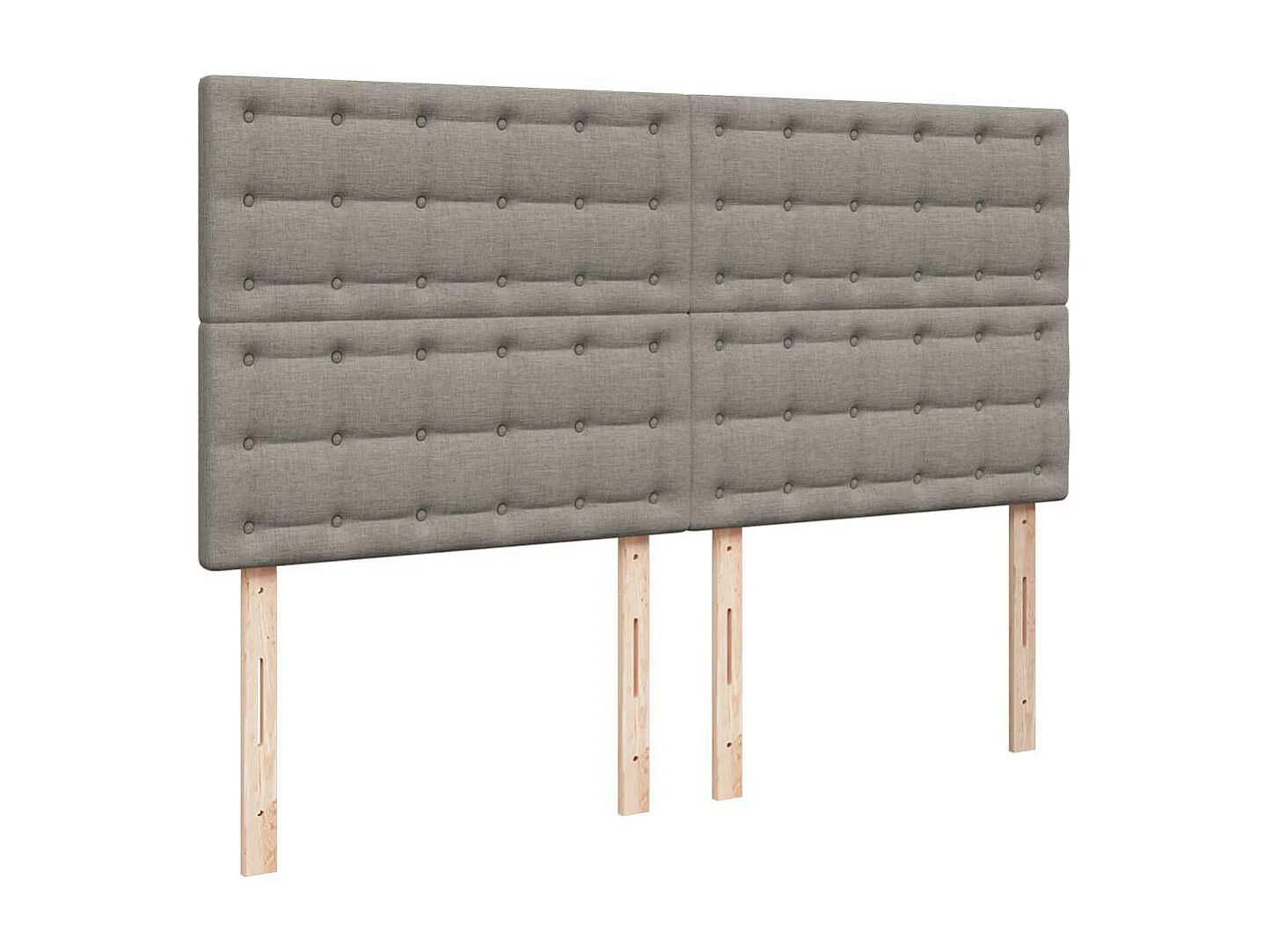 Cadre de lit ottoman avec matelas taupe 160x200 cm tissu