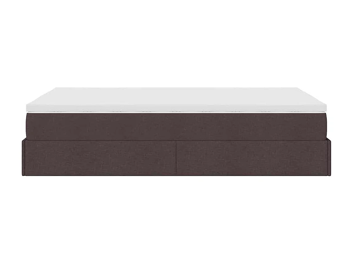 Ottoman bed met matras 120x200cm stof donkerbruin