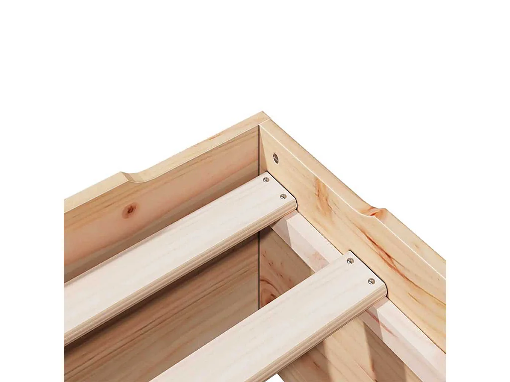 Estructura de cama sin colchón apilable 100x200cm madera maciza