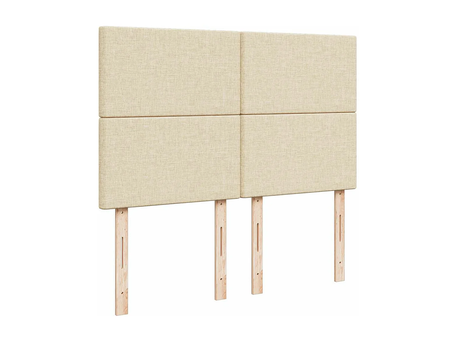 Ottoman bed met matras 140x200cm stof crèmekleurig