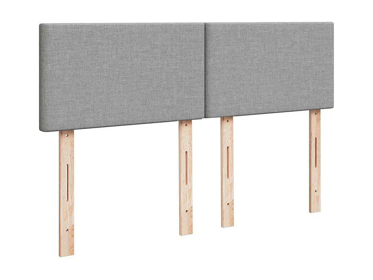 Ottoman bed met matras 140x200cm stof lichtgrijs