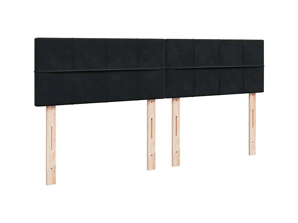 Cadre de lit ottoman avec matelas noir 160x200 cm velours