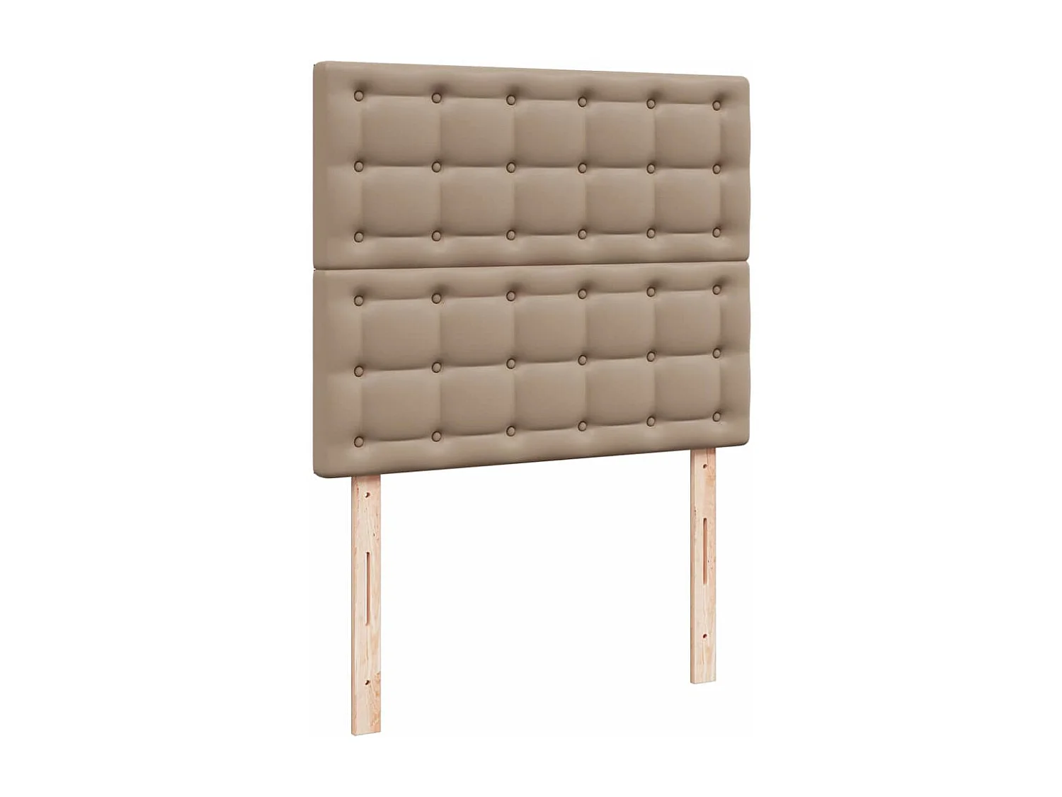 Cadre de lit ottoman et matelas cappuccino 120x200cm similicuir