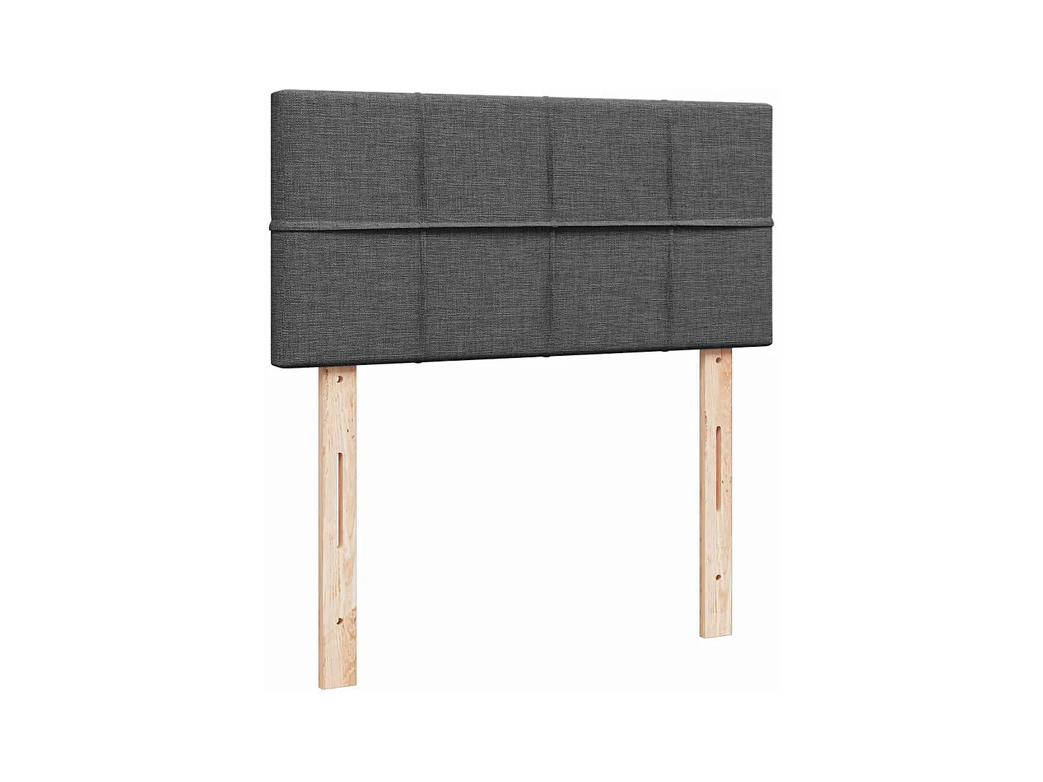 Lit ottoman avec matelas gris foncé 90x200 cm tissu