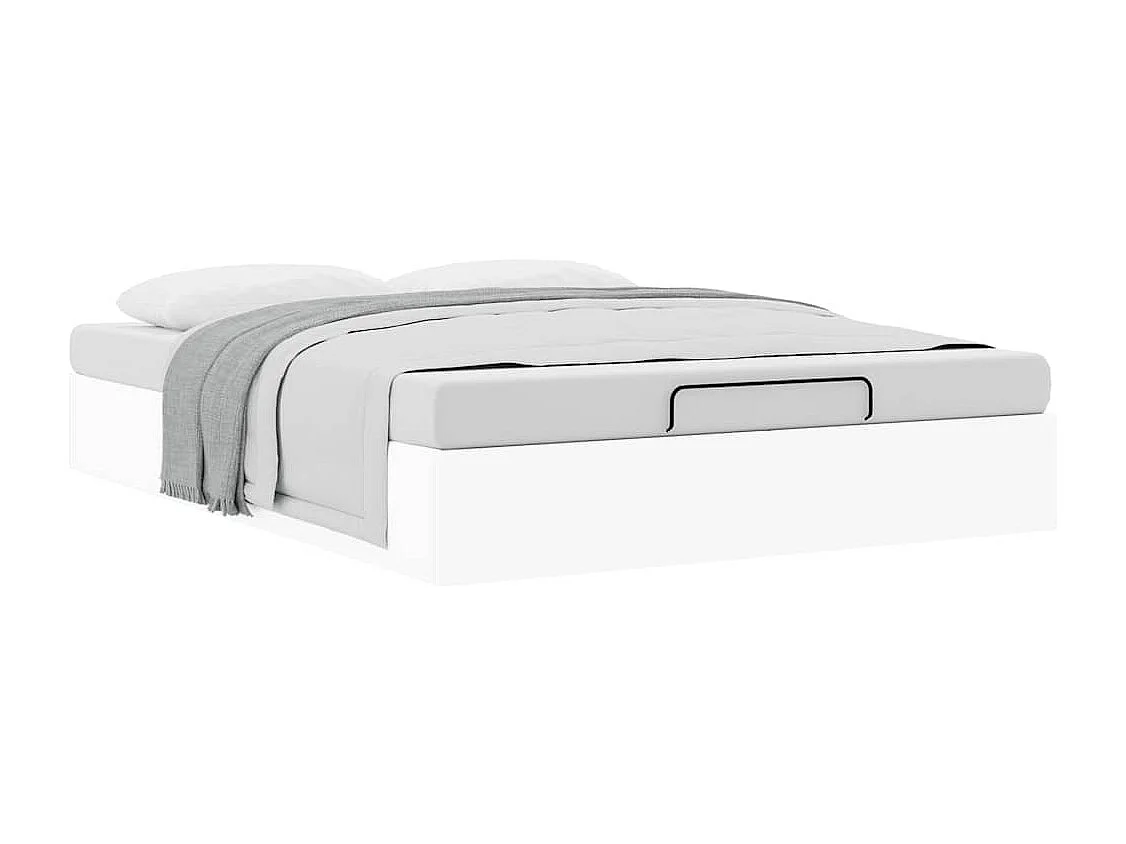 Estrutura de cama otomana sem colchão 140x190 cm branco