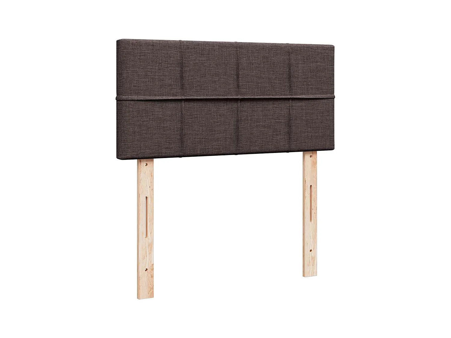 Lit ottoman avec matelas marron foncé 90x200 cm tissu