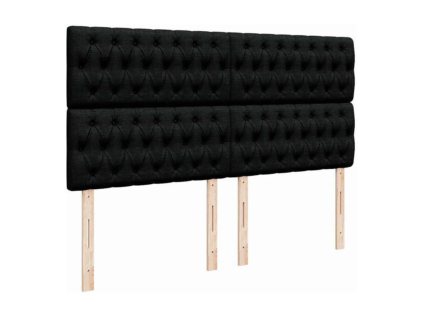 Cadre de lit ottoman avec matelas noir 180x200cm velours