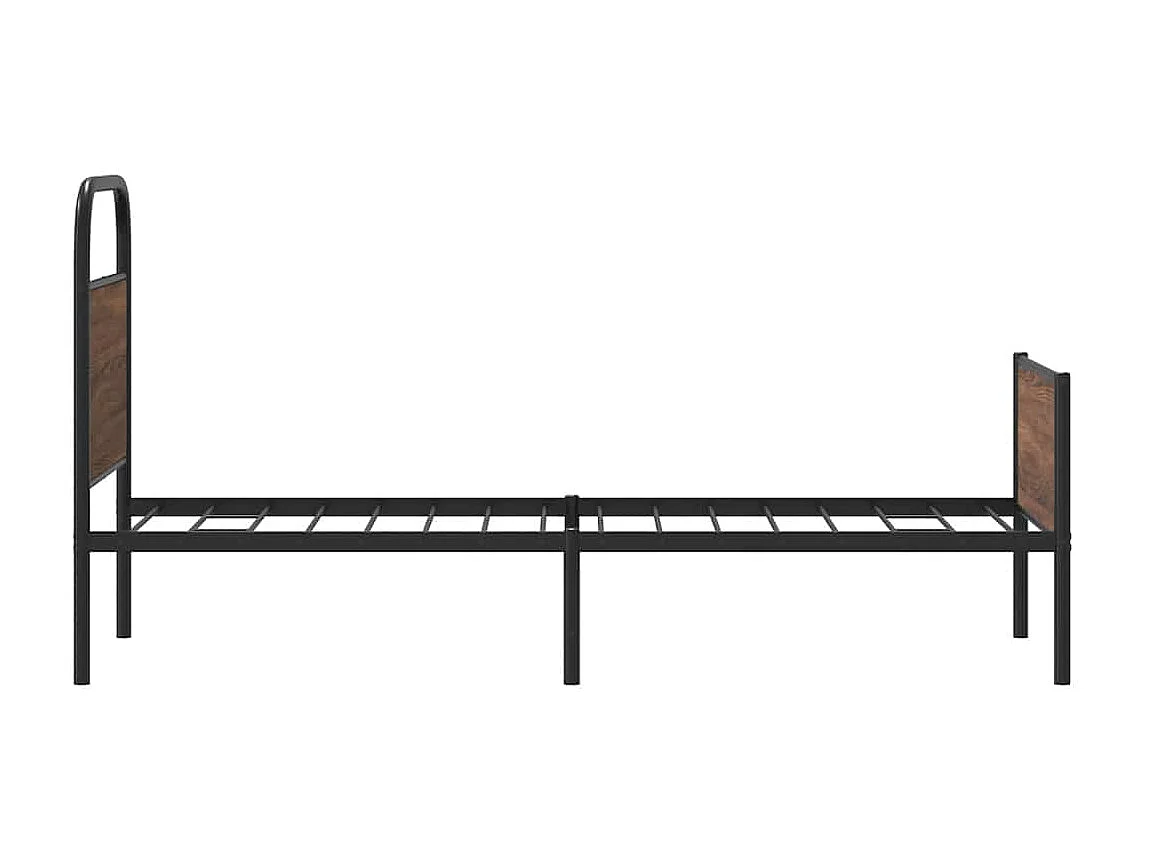 Cadre de lit sans matelas 80x200cm chêne marron bois ingénierie