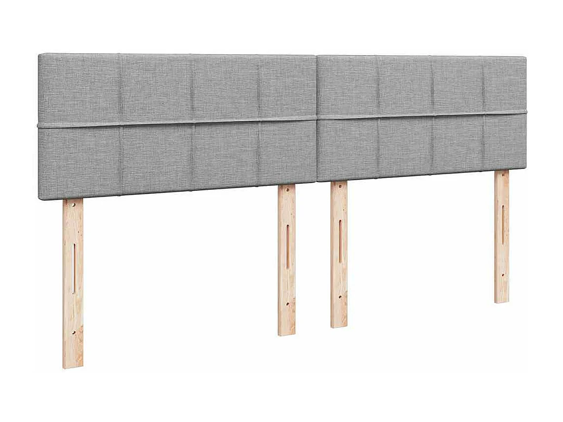 Estructura de cama otomana colchones tela gris claro 200x200cm