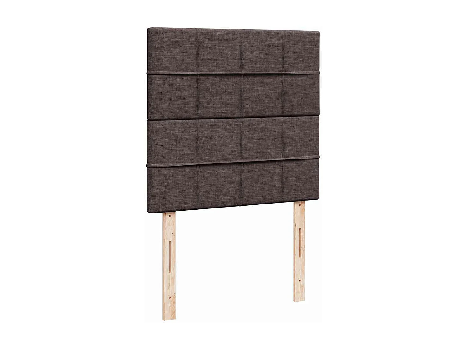 Cadre de lit ottoman avec matelas marron foncé 90x190 cm tissu