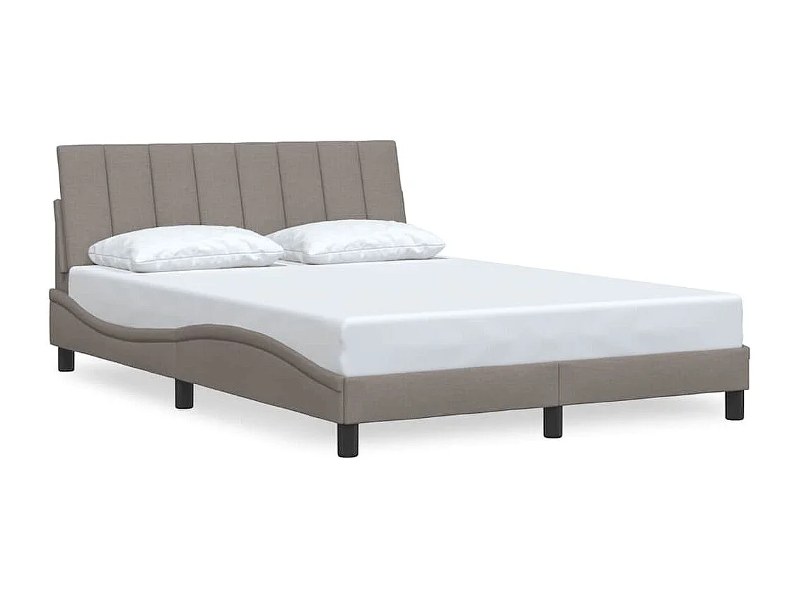 Bedframe zonder matras "Hanko" stof taupe 140x190 cm