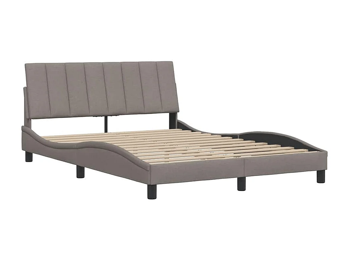 Bedframe zonder matras "Hanko" stof taupe 140x190 cm