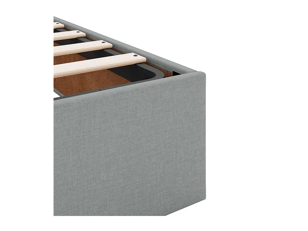 Estructura cama otomana sin colchón tela gris claro 180x200cm