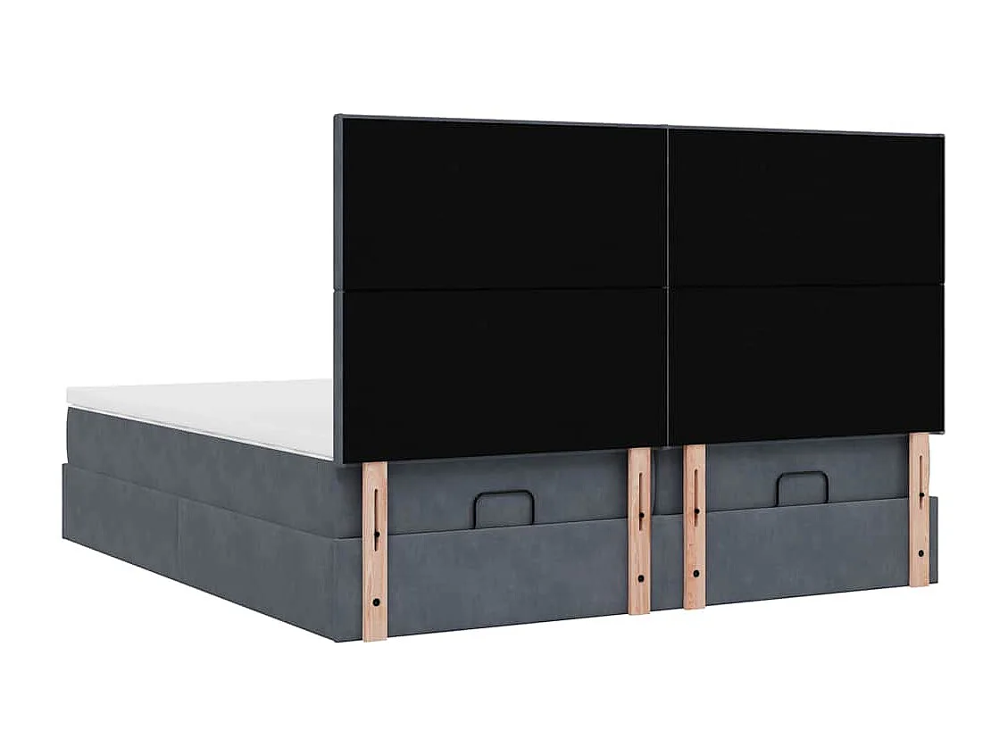 Ottoman bed met matrassen en LED's 200x200cm fluweel
