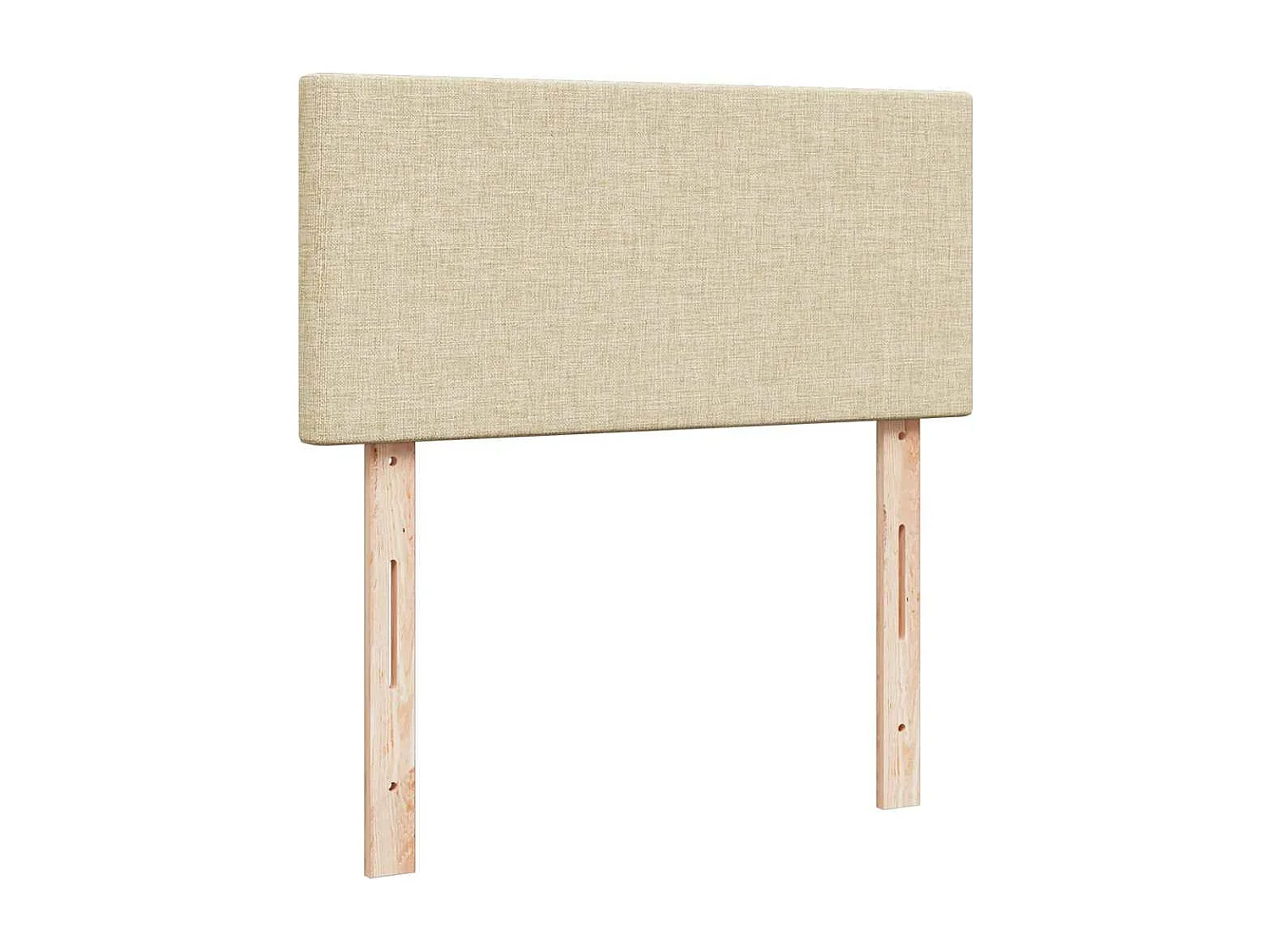 Lit ottoman avec matelas crème 90x200 cm tissu