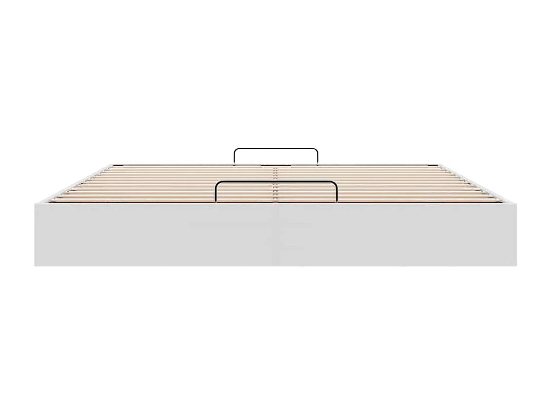 Cadre de lit ottoman sans matelas blanc 180x200 cm similicuir