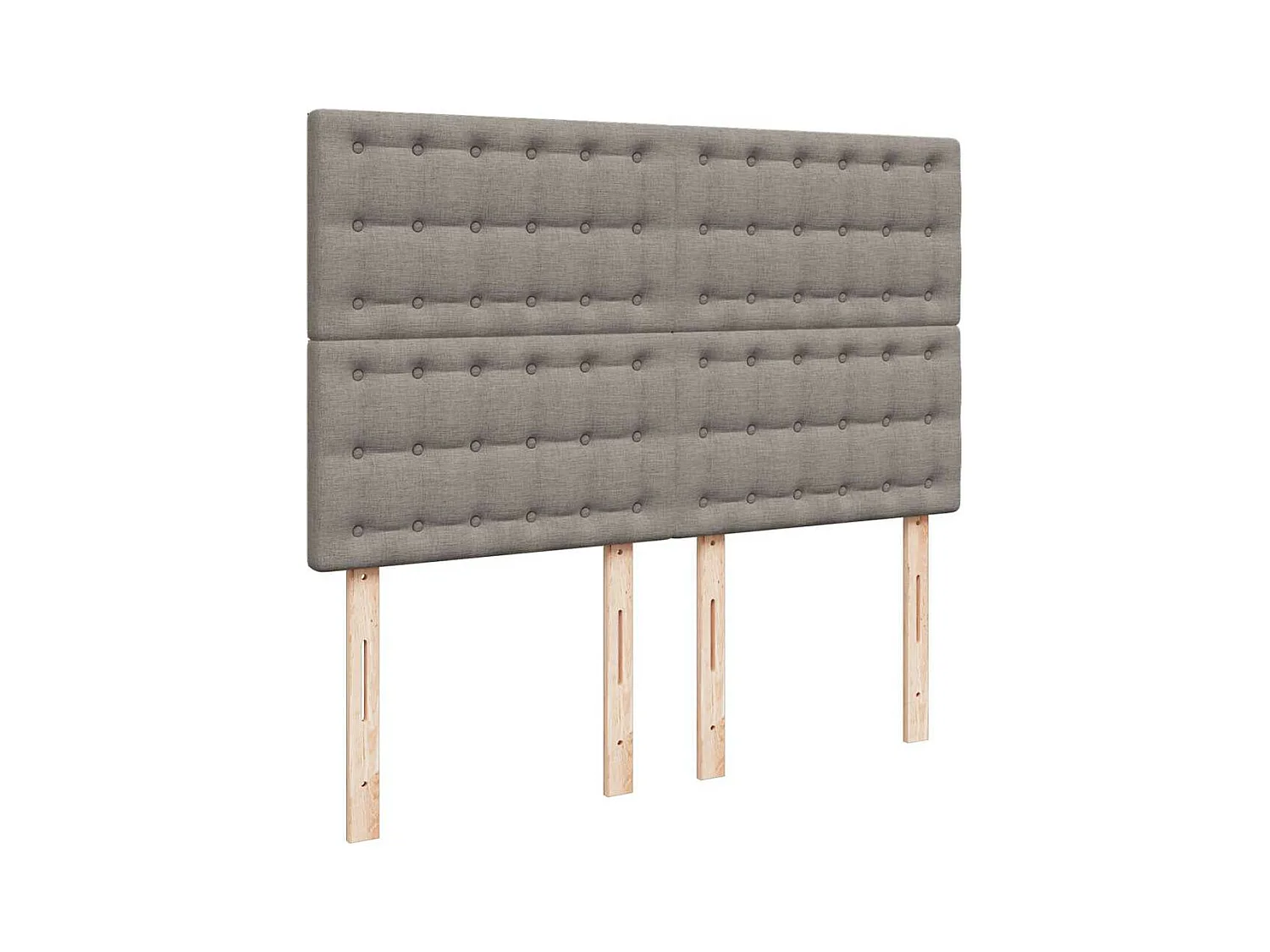 Cadre de lit ottoman avec matelas taupe 140x200 cm tissu