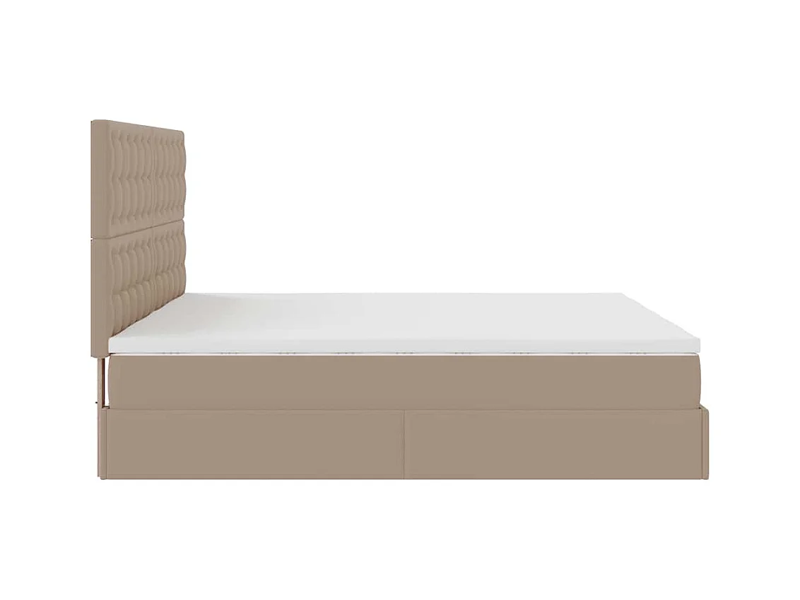 Estrutura de cama otomana com colchões cappuccino 180x200 cm