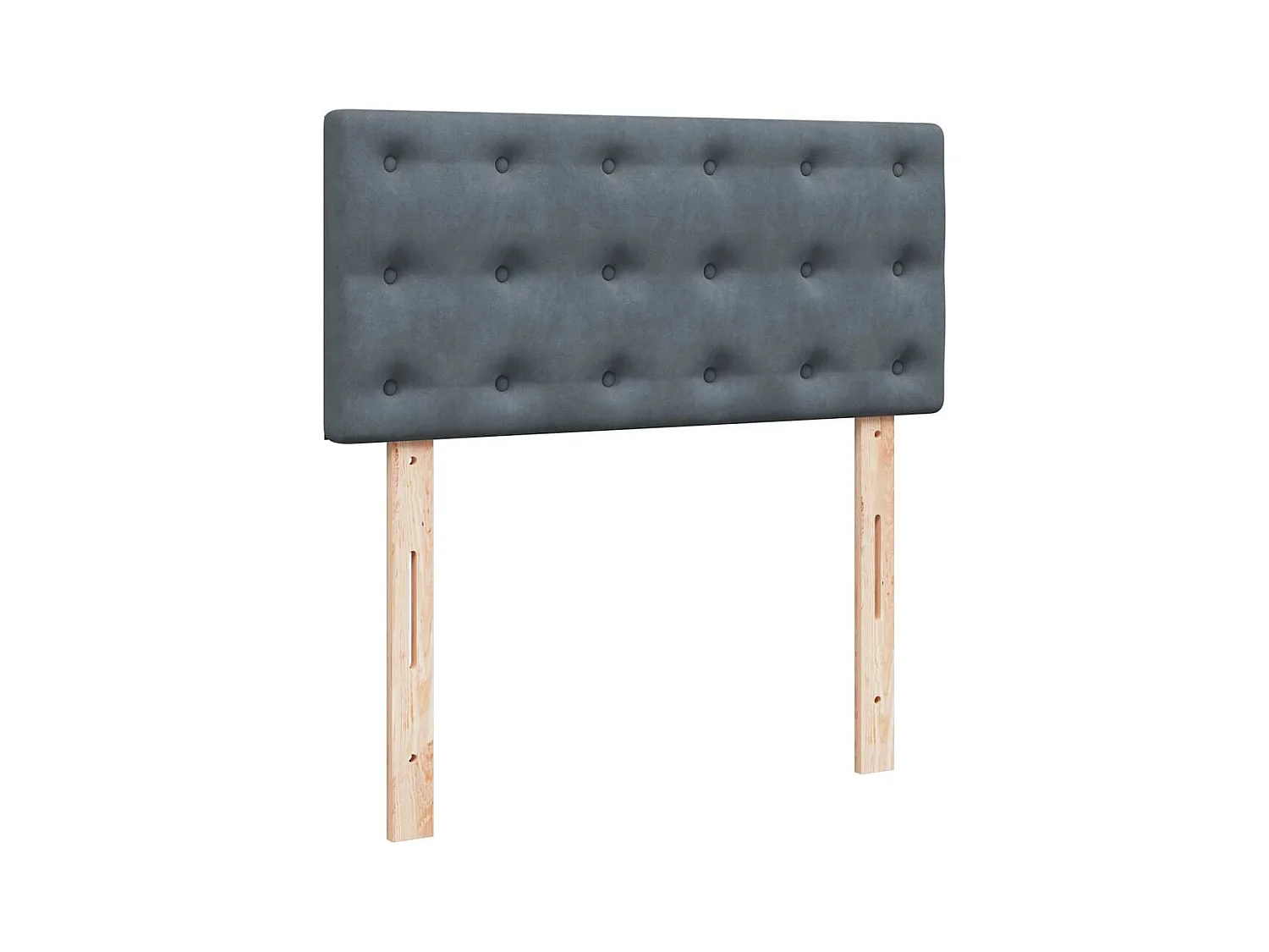 Cadre de lit ottoman avec matelas gris foncé 180x200cm velours