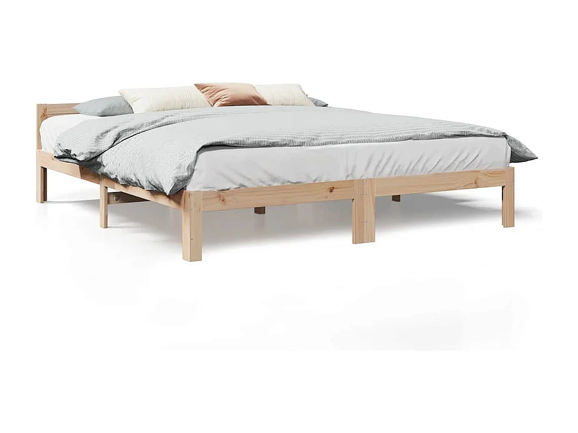 Cadre de lit sans matelas 180x200 cm bois massif de pin