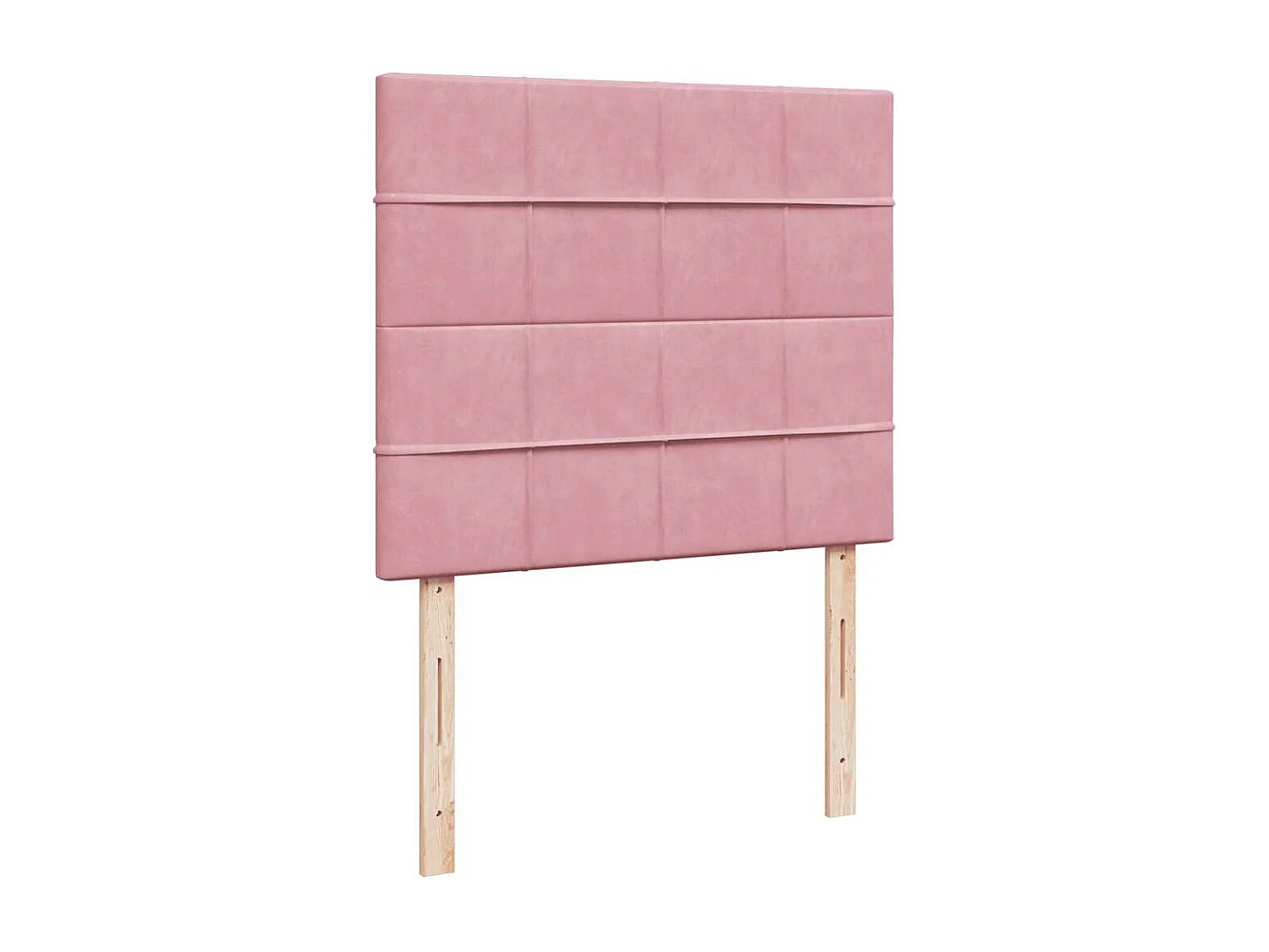 Cadre de lit ottoman avec matelas rose 120x190 cm velours