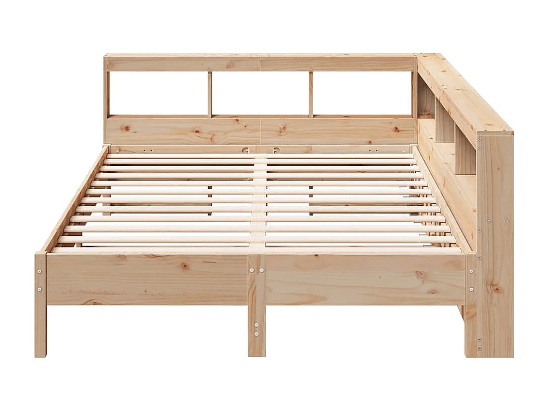 Cama com estante sem colchão 150x200 cm pinho maciço