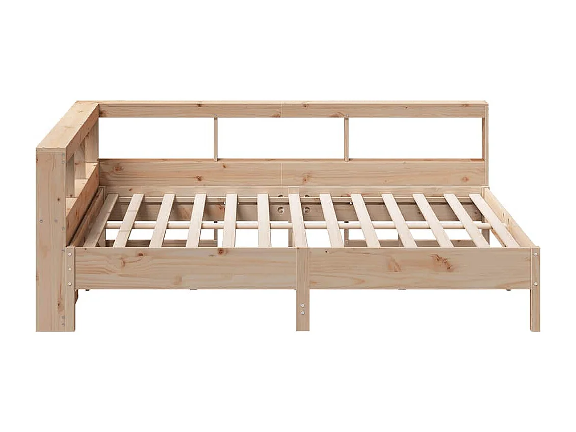 Cama com estante sem colchão 150x200 cm pinho maciço