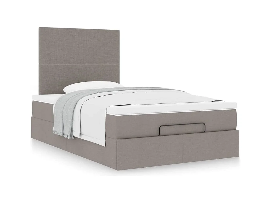 moldura de cama otomana  com tecido cinza 120x200cm