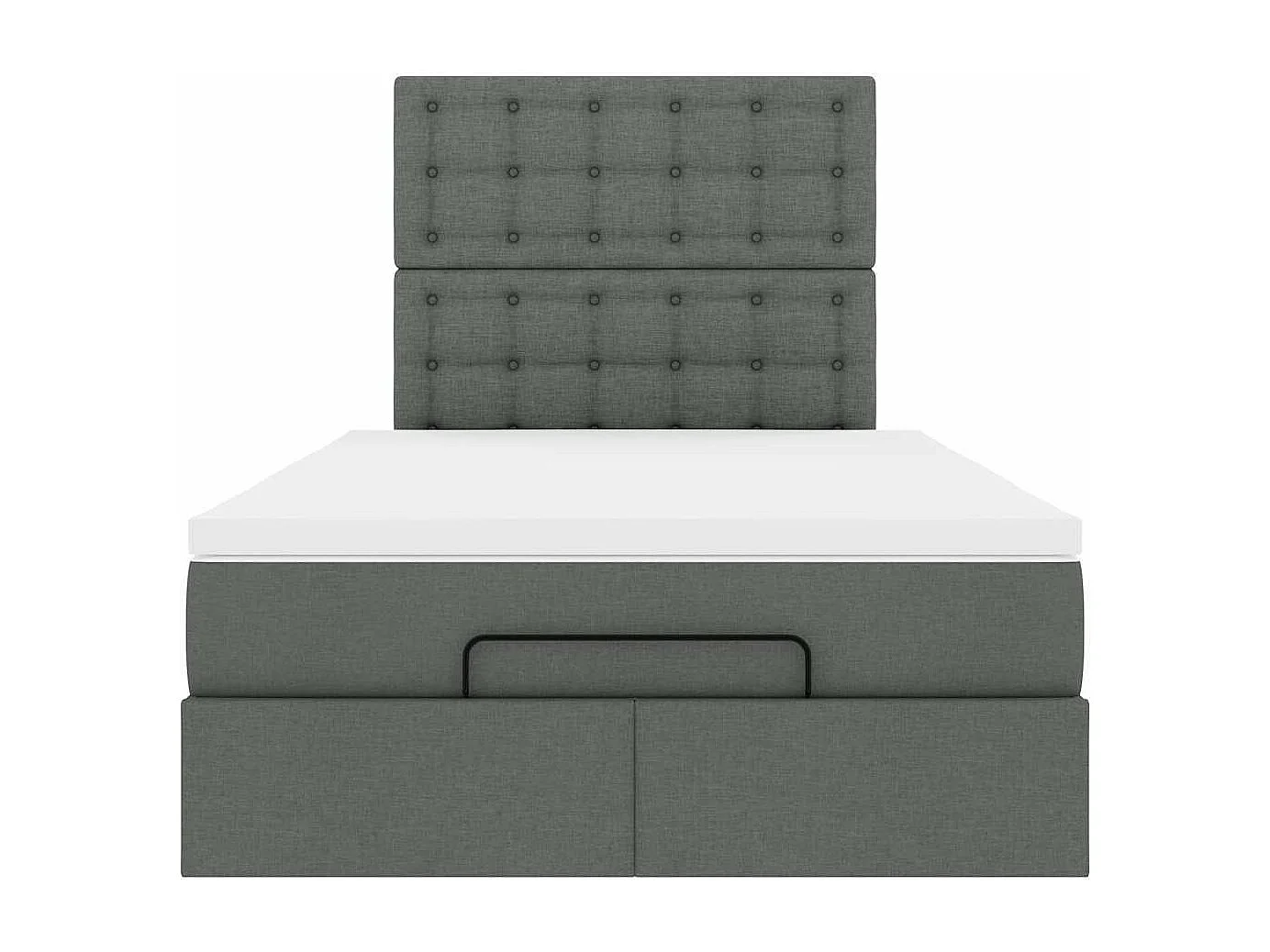 Ottoman bed met matras 120x190 cm stof donkergrijs
