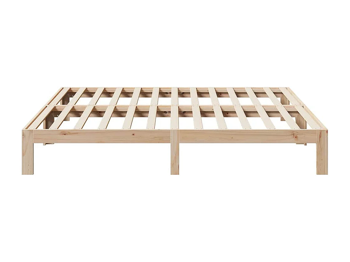 Cadre de lit sans matelas 160x200 cm bois massif de pin