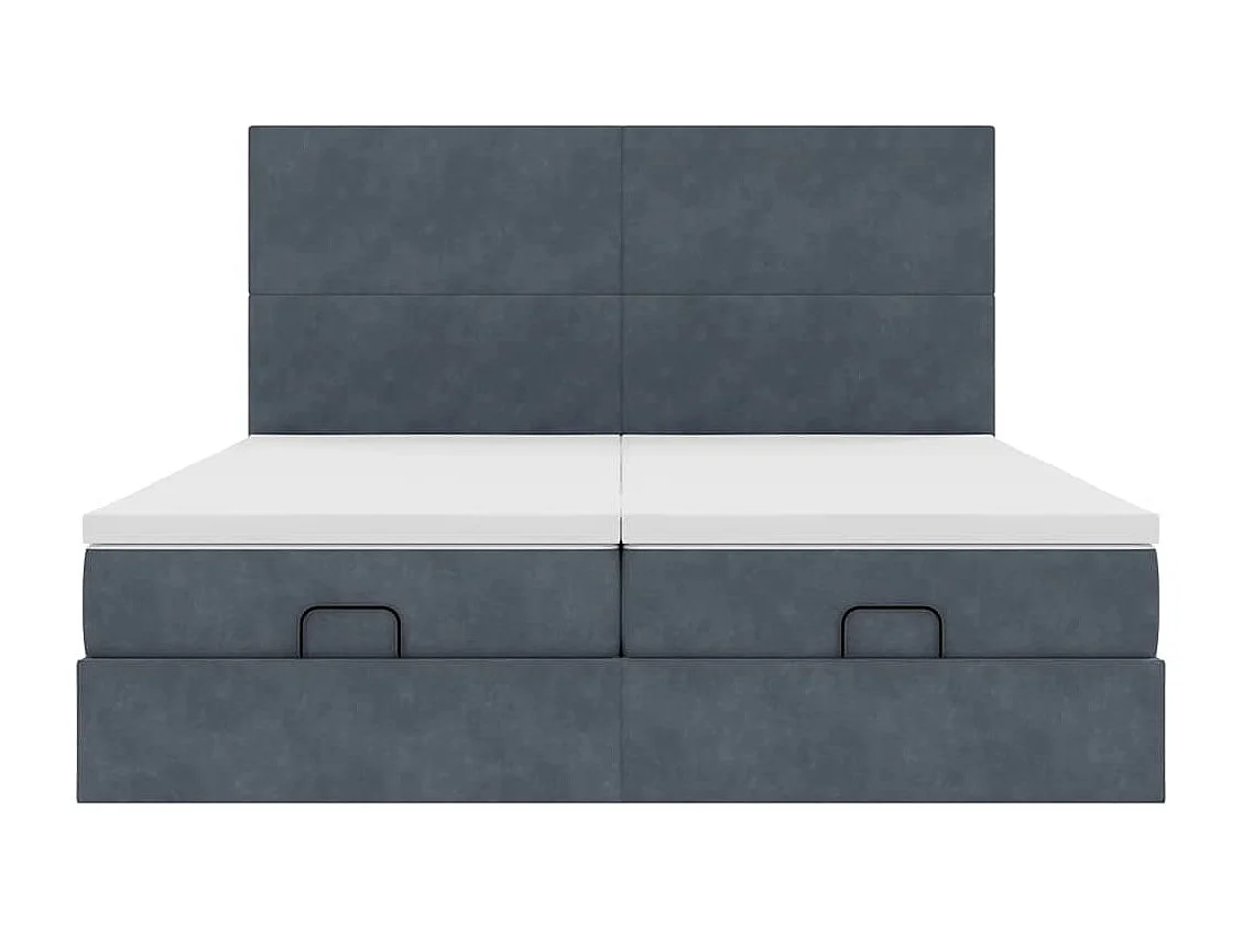 Ottoman bed met matrassen en LED's 180x200cm fluweel
