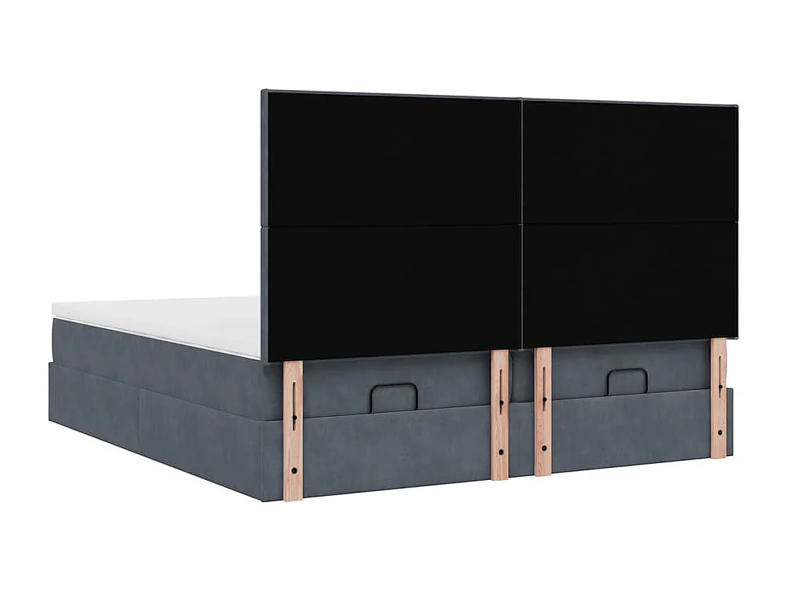 Ottoman bed met matrassen en LED's 180x200cm fluweel