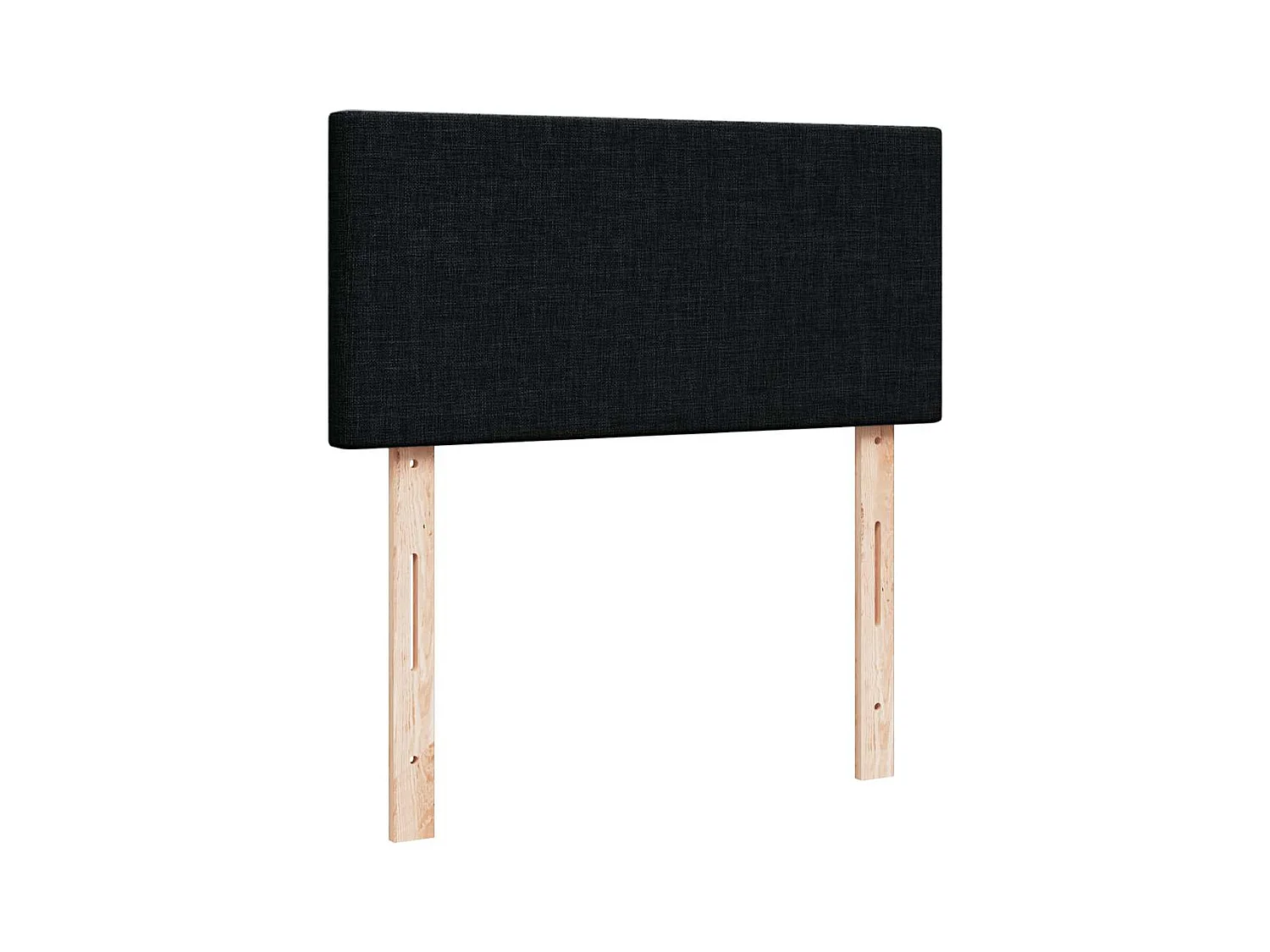 Cadre de lit ottoman avec matelas noir 180x200cm tissu