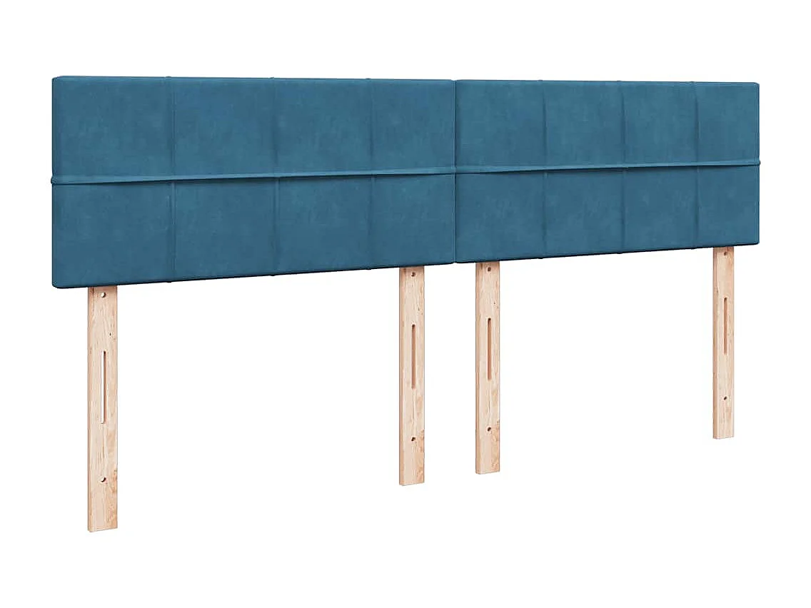 Estructura de cama otomana colchones terciopelo azul oscuro