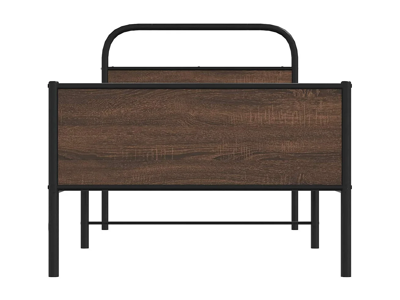 Cadre de lit sans matelas 90x200cm chêne marron bois ingénierie