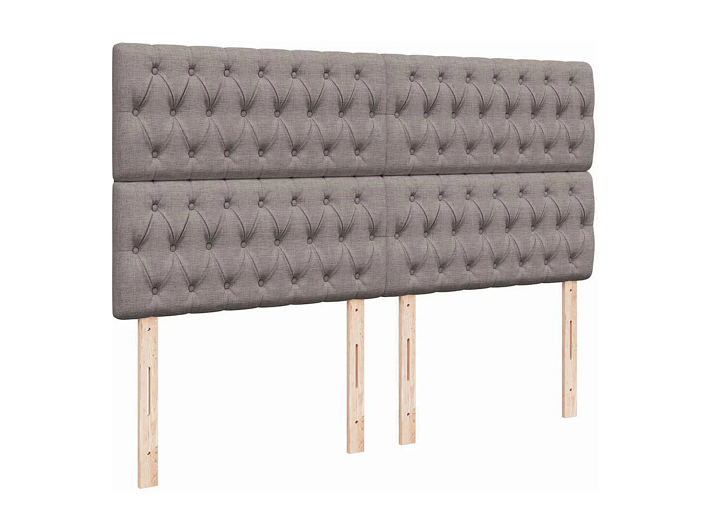Cadre de lit ottoman avec matelas taupe 200x200cm tissu