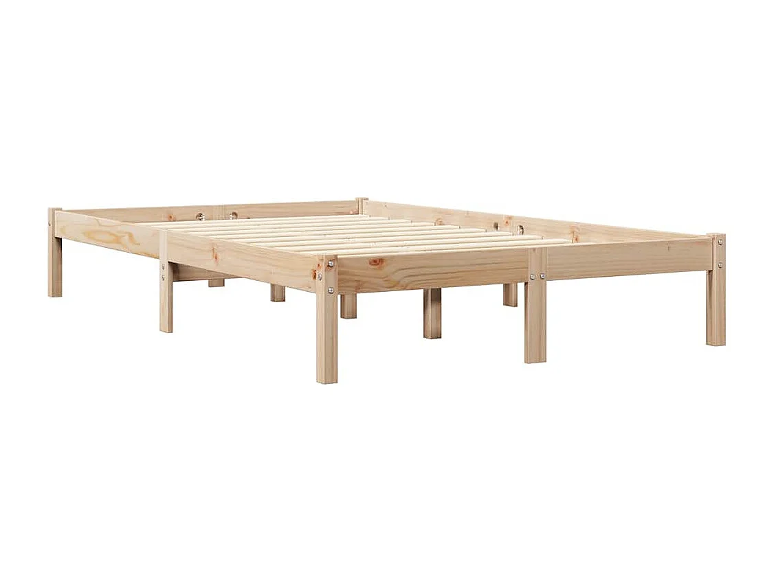 Lit bibliothèque sans matelas 120x190 cm bois de pin massif