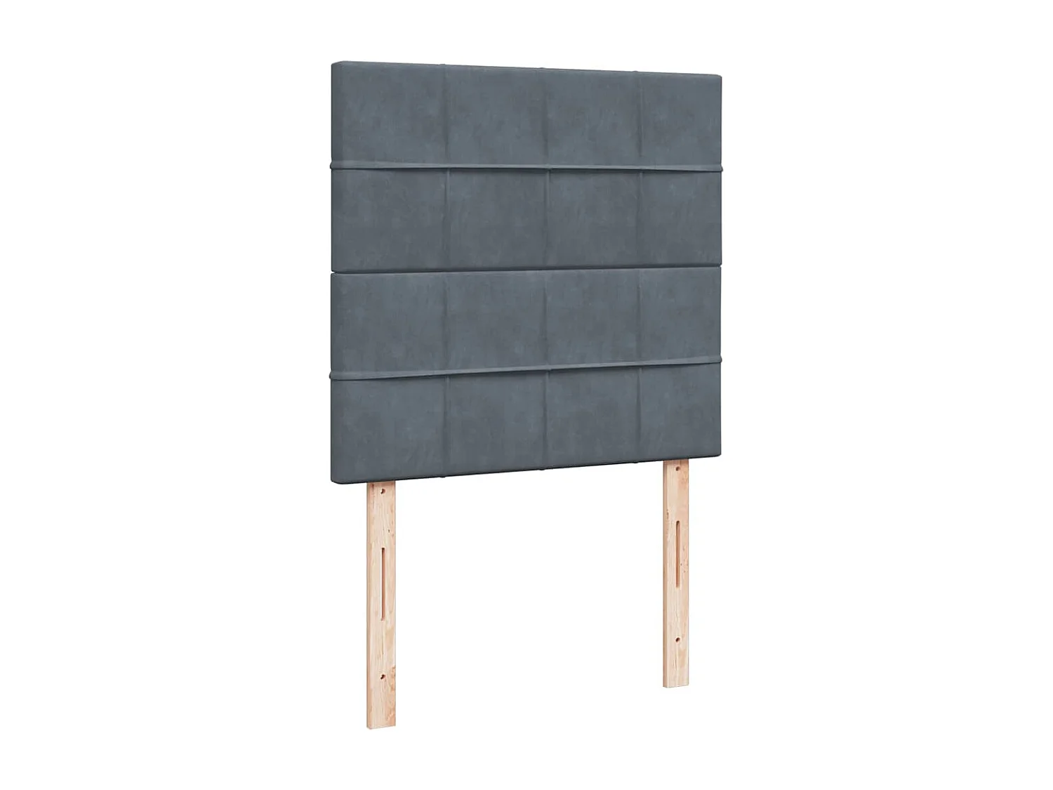 Cadre de lit ottoman et matelas gris foncé 90x200 cm velours